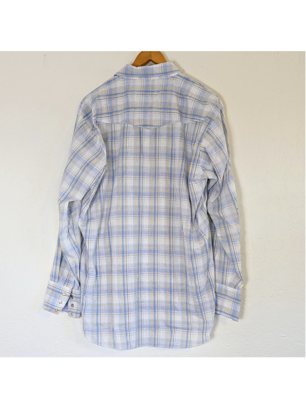 Vintage Open Range Western Shirt Plaid Pearl Snap USA Made Cowboy Shirt Men XL - Picture 5 of 10
